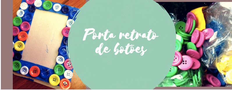 Porta retratos de botões