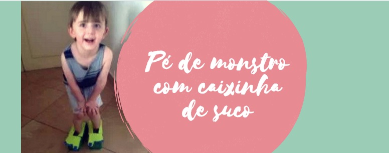 pé de monstro com caixinha de suco