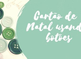 Cartão de Natal usando botões