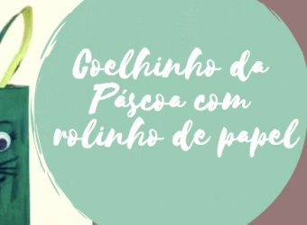 Coelhinho da Páscoa com rolo de papel