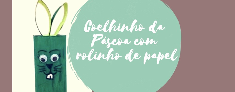 Coelhinho da Páscoa com rolo de papel