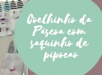 Coelhinho da Páscoa com saquinho de pi