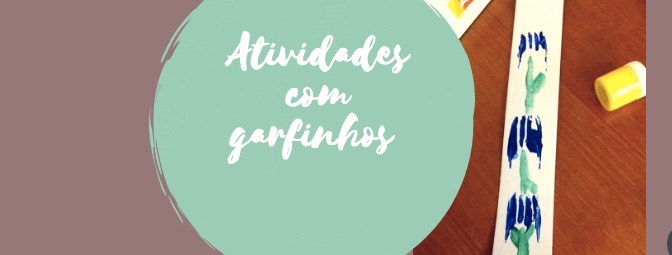 pintura com garfinho de plástico