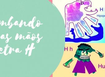 Carimbando com as mãos a letra H