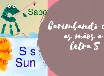 Carimbando com as mãos a letra S