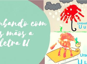 Carimbando com as mãos a letra U
