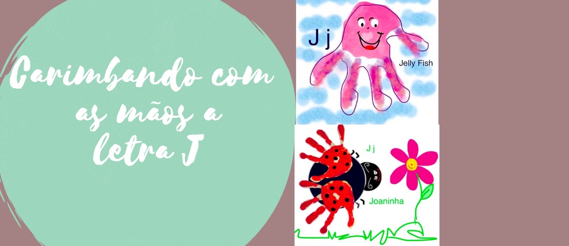 Carimbando com as mãos a letra J