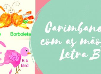 Carimbando com as mãos a Letra B