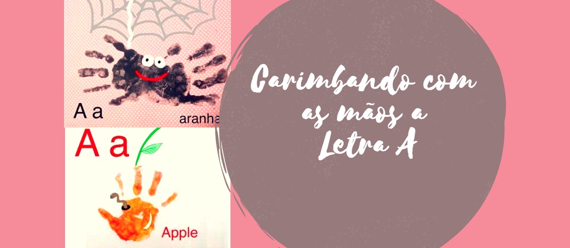 Carimbando com as mãos a Letra A