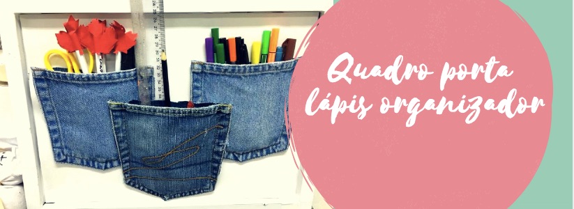 Quadro porta lápis organizador