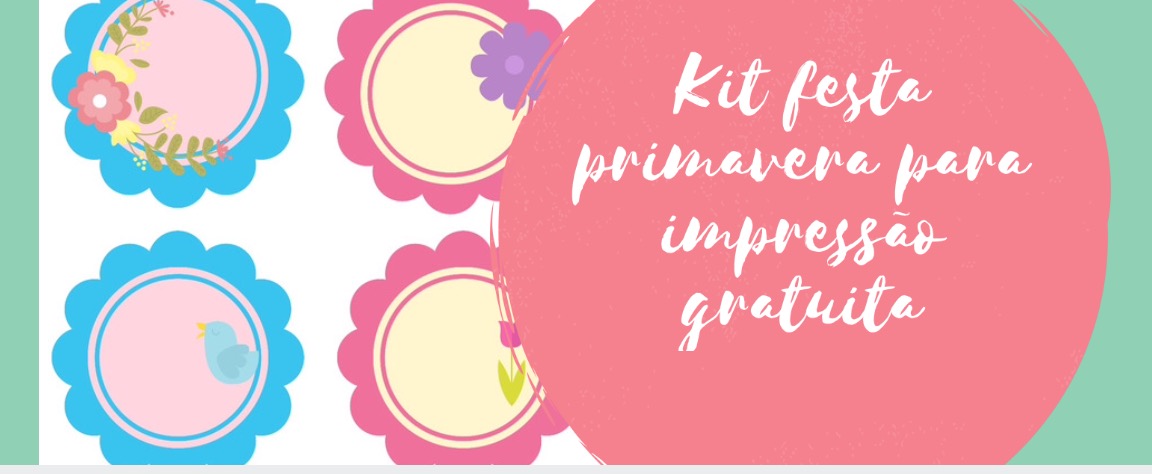 Kit festa primavera para impressão gratuita