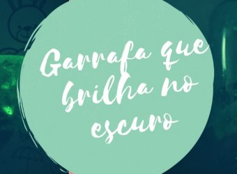 Garrafa que brilha no escuro