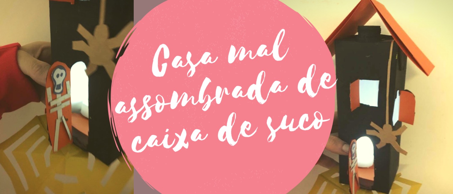 Casa mal assombrada de caixa de suco