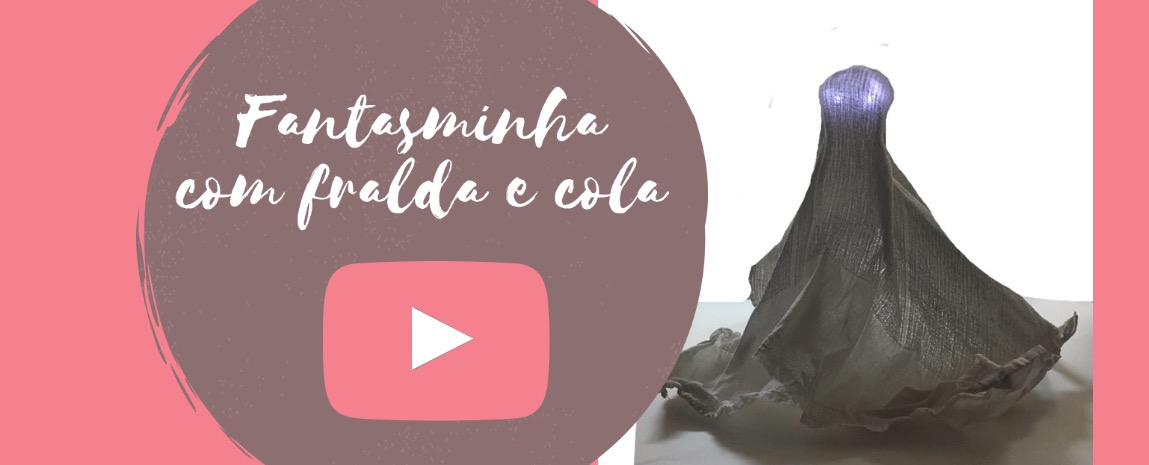 Fantasminha com fralda e cola