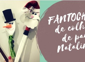 FANTOCHES de colher de pau Natalinos