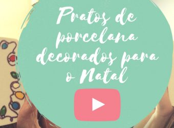 Pratos de porcelana decorados para o Natal