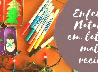 Enfeites de Natal feito em latinhas e material reciclado