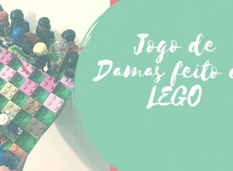 Jogo de Damas feito de LEGO