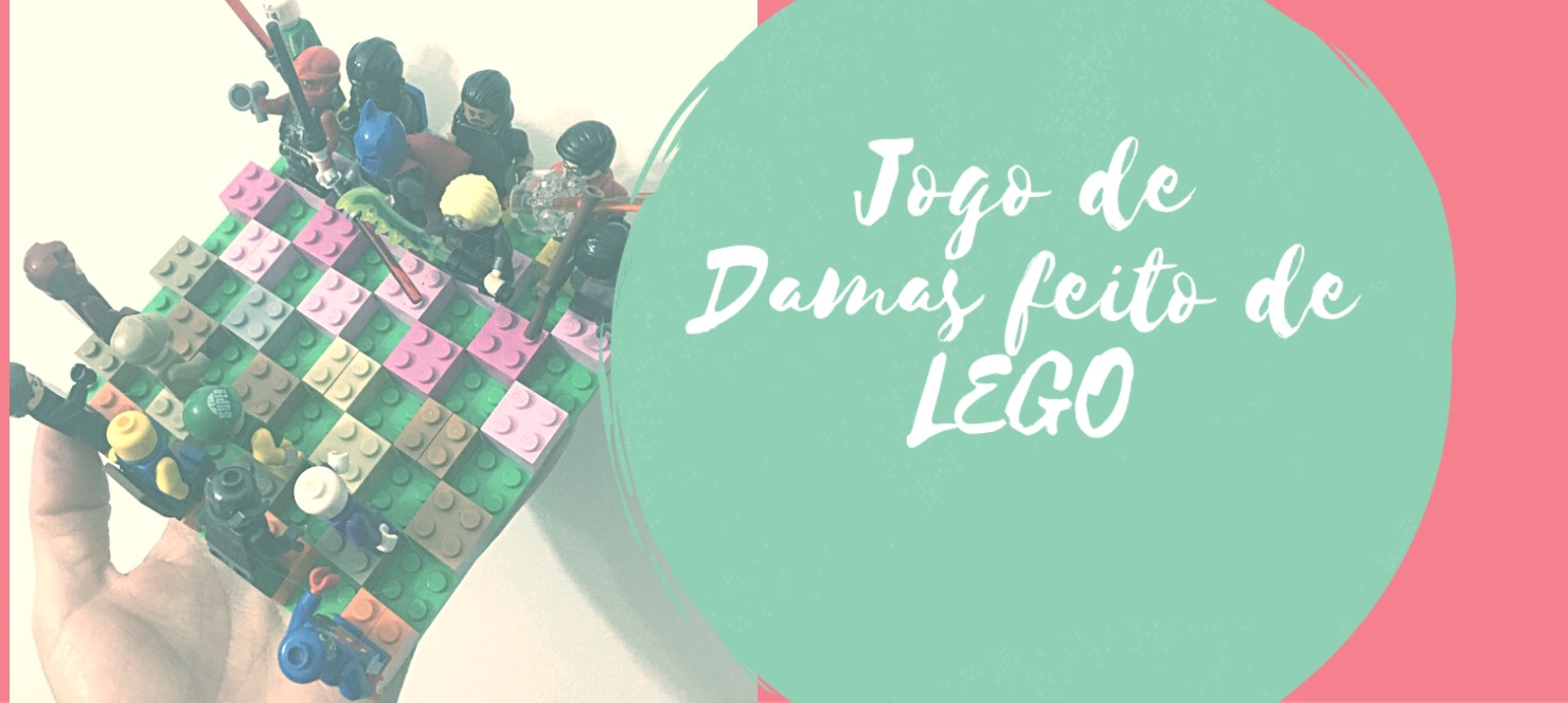 Jogo de Damas feito de LEGO