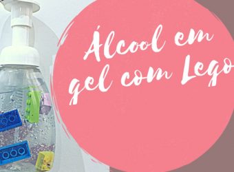 Álcool em gel com Lego