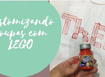 Customizando roupas com Lego Que tal aprender a customizar suas roupas com uma ou mais peças de lego, e uma tinta para tecido?