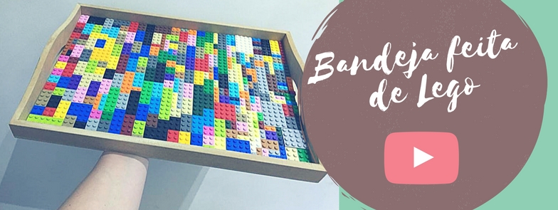 Bandeja feita de Lego
