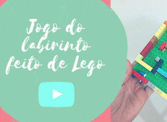 Jogo do labirinto feito de Lego