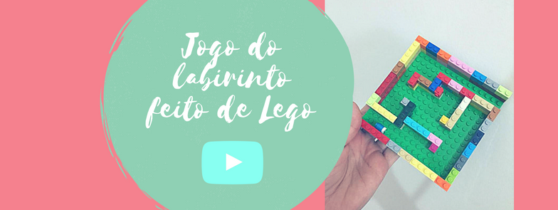 Jogo do labirinto feito de Lego