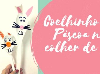 Coelhinho da Páscoa na colher de pau