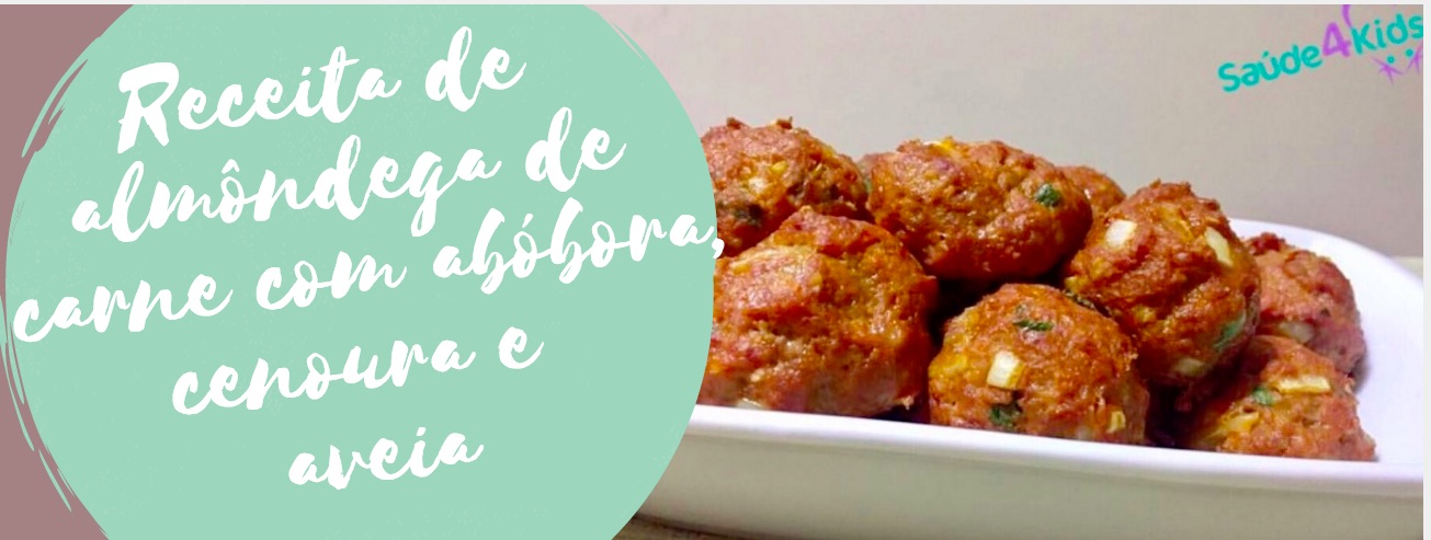 Receita de almôndega de carne com abóbora, cenoura e aveia