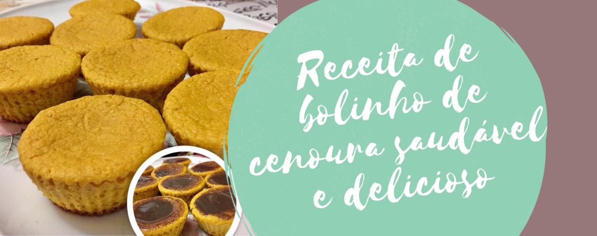 Receita de bolinho de cenoura saudável e delicioso