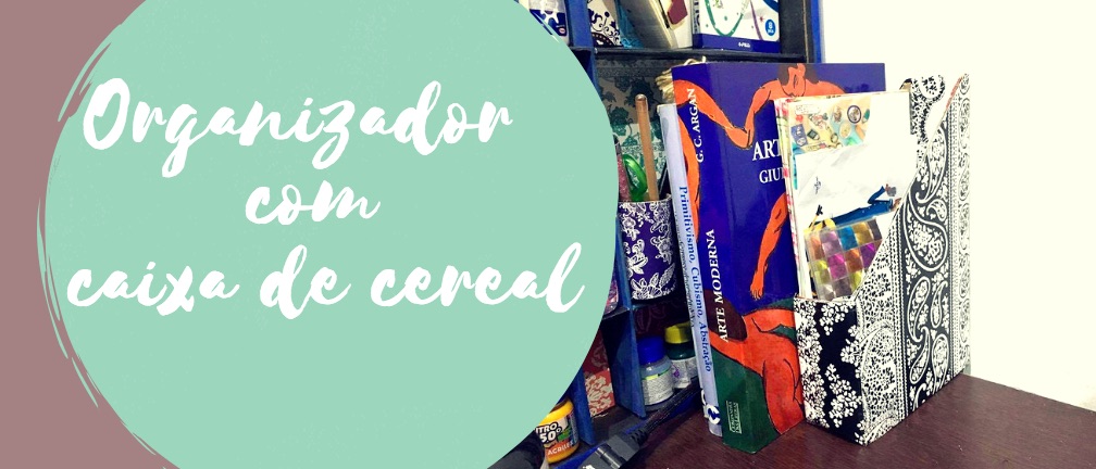 Organizador com caixa de cereal