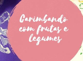 Carimbando com frutas e legumes