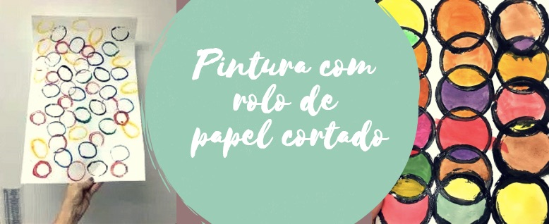 Pintura com rolo de papel cortado