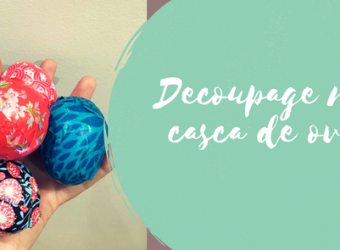 Decoupage na casca de ovo