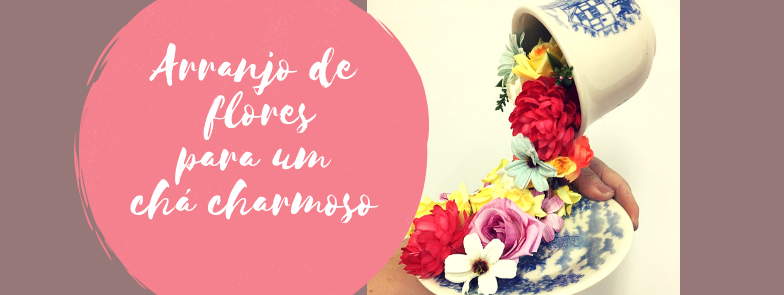 Arranjo de flores para um chá charmoso