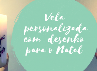 Vela personalizada com desenho para o Nata