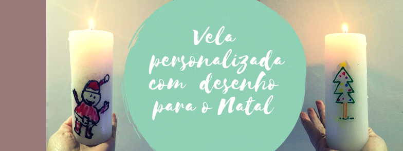 Vela personalizada com desenho para o Nata