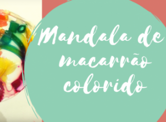 Mandala de macarrão colorido